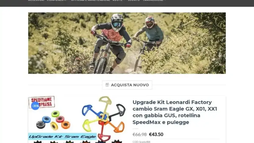 Screenshot of Sport scam website Onlinebiciclo.com