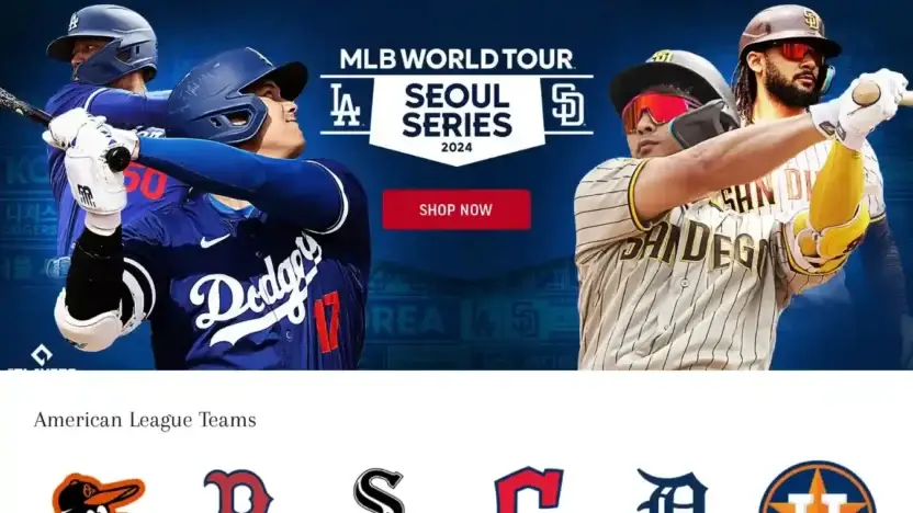Screenshot of Non-Delivery scam website Onlinemlb.com