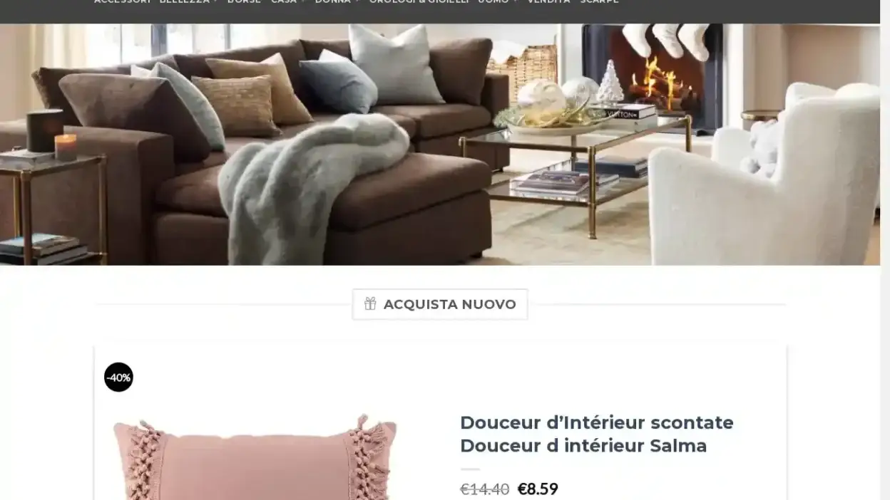 Screenshot of Non-Delivery scam website Onlinetendenza.com