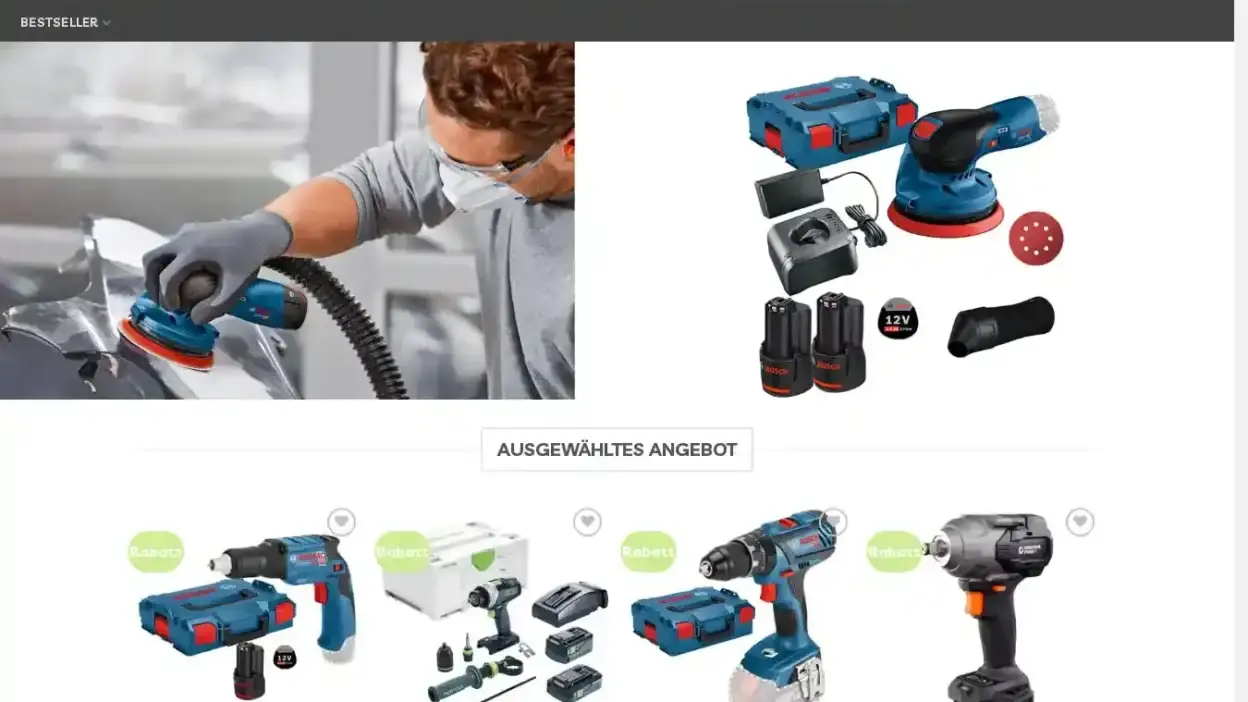 Screenshot of Non-Delivery scam website Onlinetoolde.com