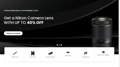 Screenshot of Non-Delivery scam website Opticalequipmentstore.com