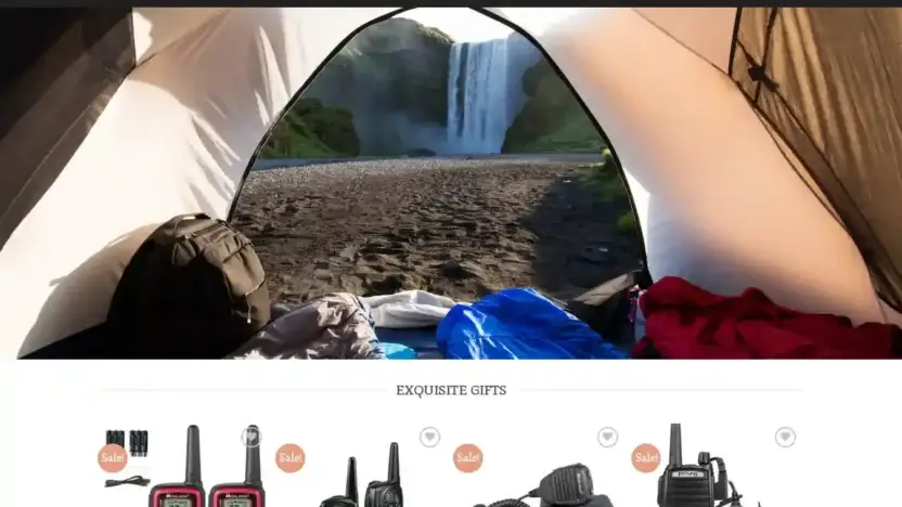 Screenshot of Sport scam website Orderoutdoorgear.com