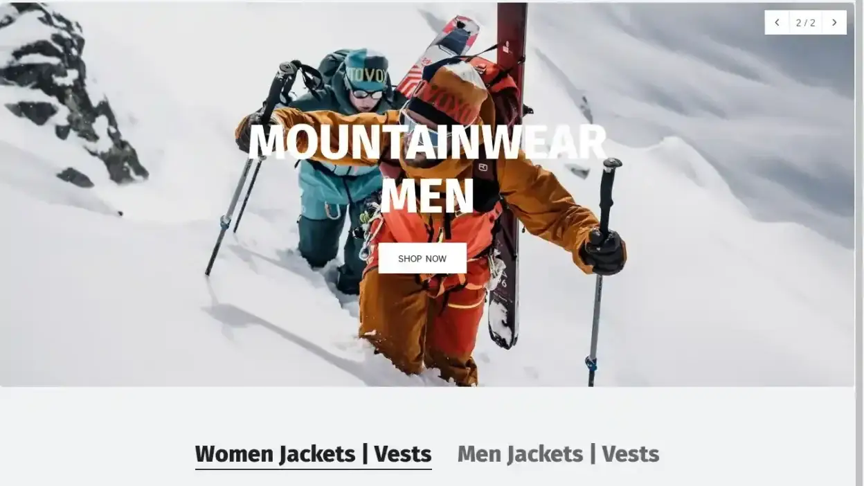 Screenshot of Non-Delivery scam website Ortovoxsvip.com