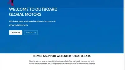 Screenshot of Automobile scam website Outboardglobalmotors.com