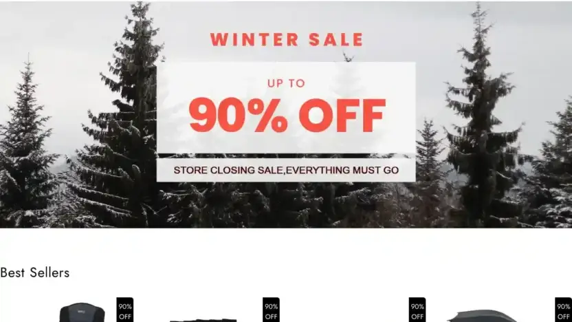 Screenshot of Non-Delivery scam website Outdoortools.store