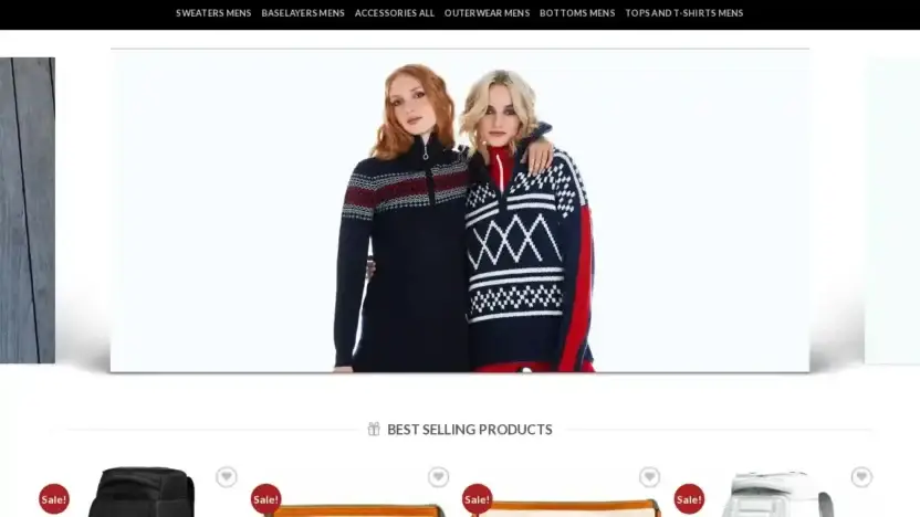 Screenshot of Non-Delivery scam website Outerwearmensshop.com