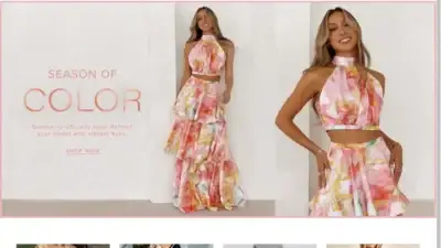 Screenshot of Non-Delivery scam website Outfitssale.store