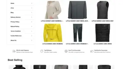 Screenshot of Non-Delivery scam website Outletadventure.shop