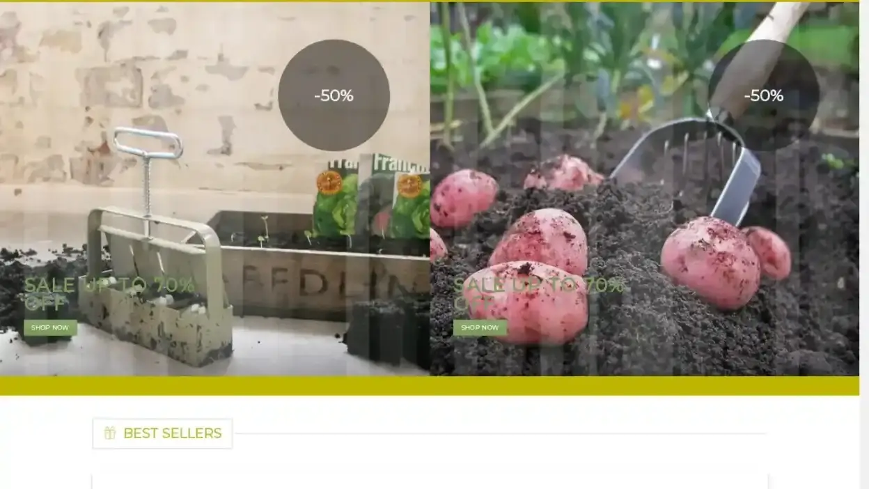 Screenshot of Non-Delivery scam website Outletgardener.com