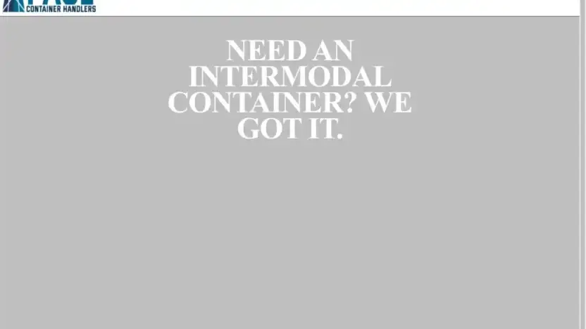 Screenshot of Container scam website Pacecontainerhandlers.com