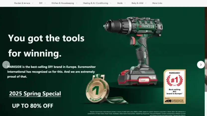 Screenshot of Non-Delivery scam website Parksidegh.com