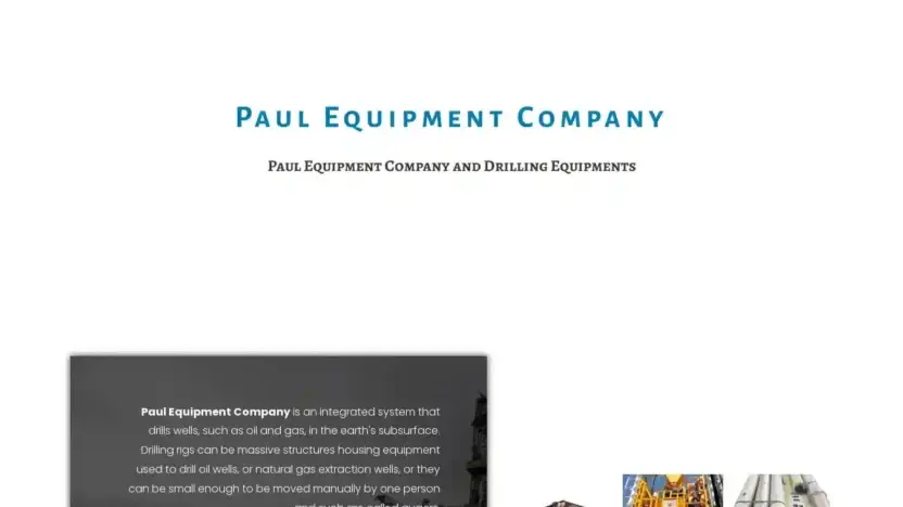 Screenshot of Non-Delivery scam website Paulequipmentcompany.com