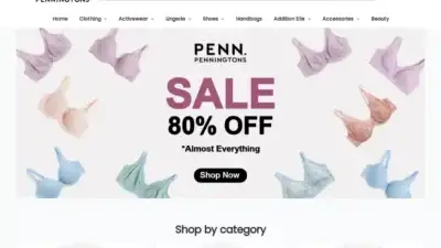 Screenshot of Non-Delivery scam website Penningtonsale.store