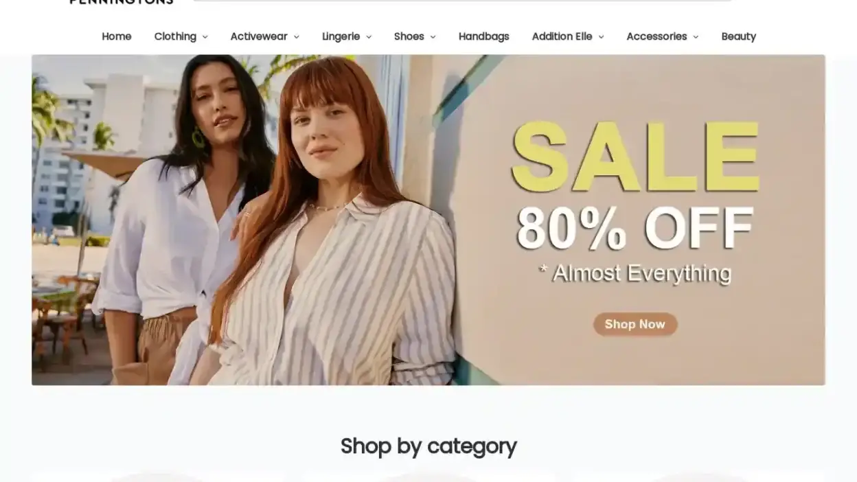 Screenshot of Non-Delivery scam website Pennplussize.com