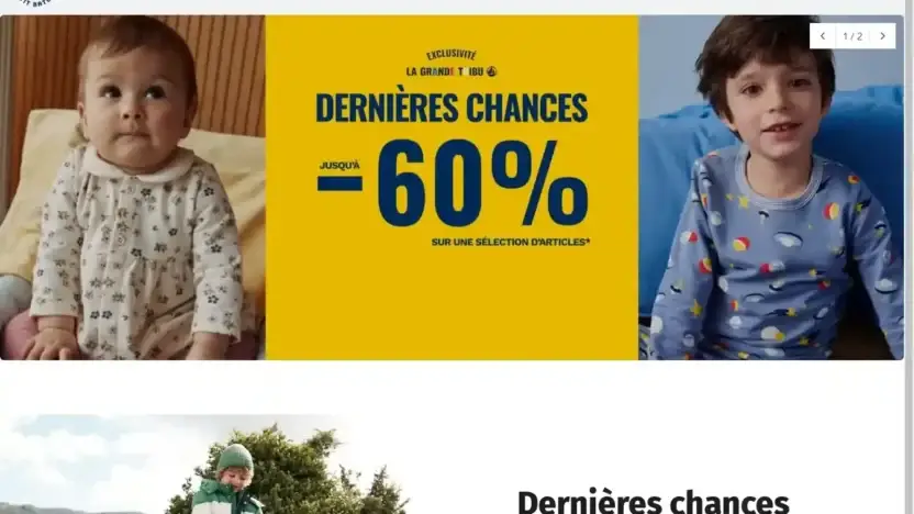 Screenshot of Non-Delivery scam website Petit-bateauonlineshop-fr.com