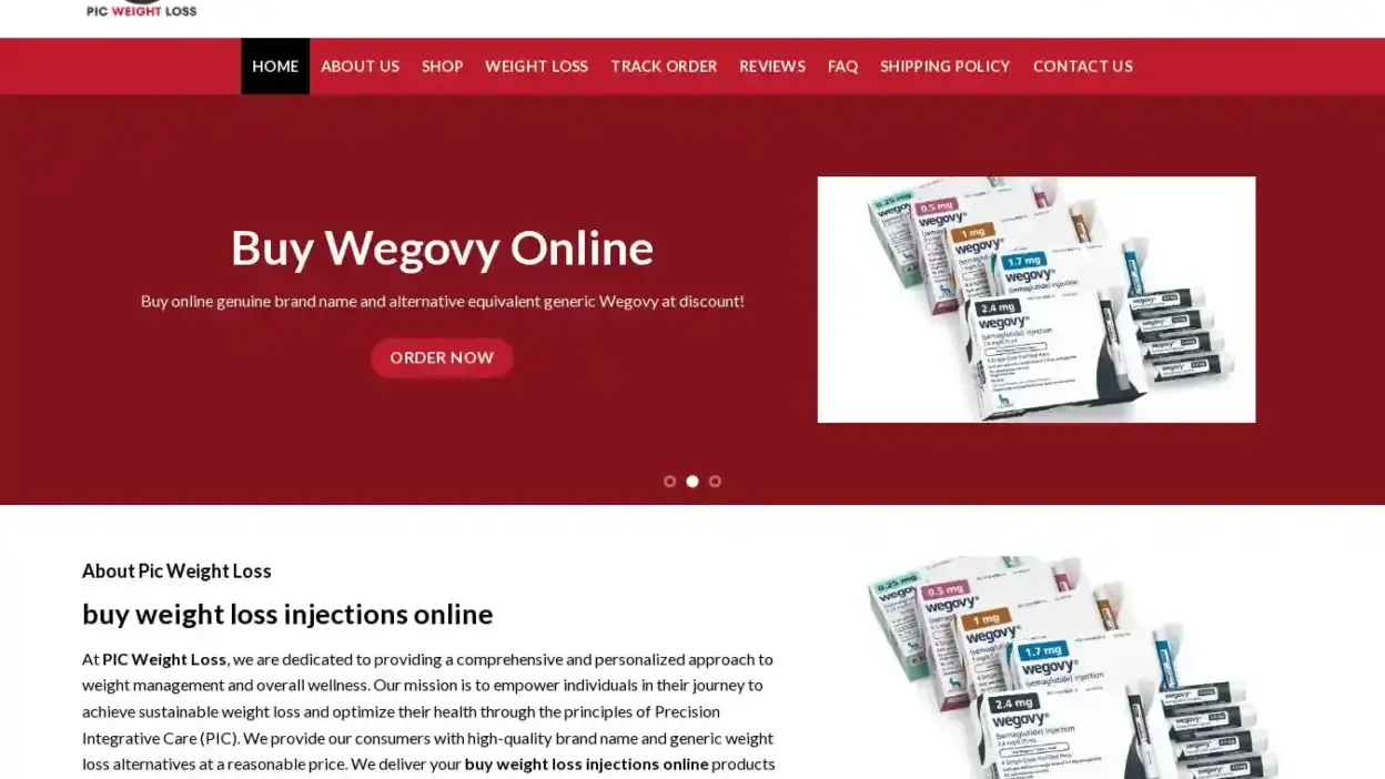 Screenshot of Non-Delivery scam website Picweightloss.com