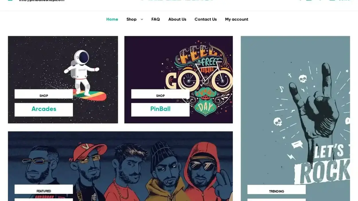 Screenshot of Non-Delivery scam website Pinballeshop.com