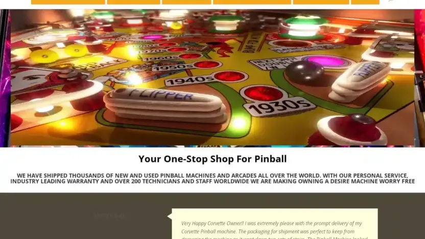 Screenshot of Non-Delivery scam website Pinballhem.com