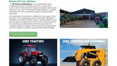 Screenshot of Non-Delivery scam website Pktractorandmachinery.su