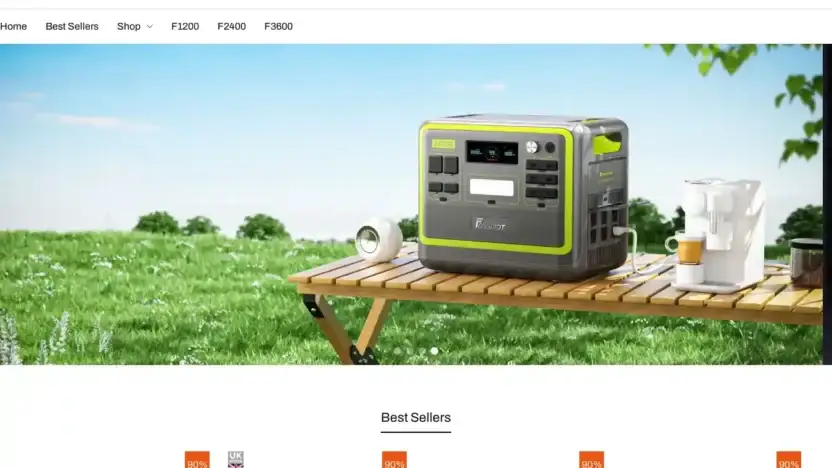 Screenshot of Non-Delivery scam website Portablepowerstation.shop