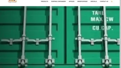 Screenshot of Container scam website Portsshippingcontainers.com