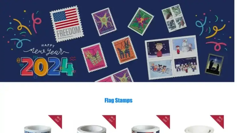 Screenshot of Non-Delivery scam website Poststampusa2024.shop