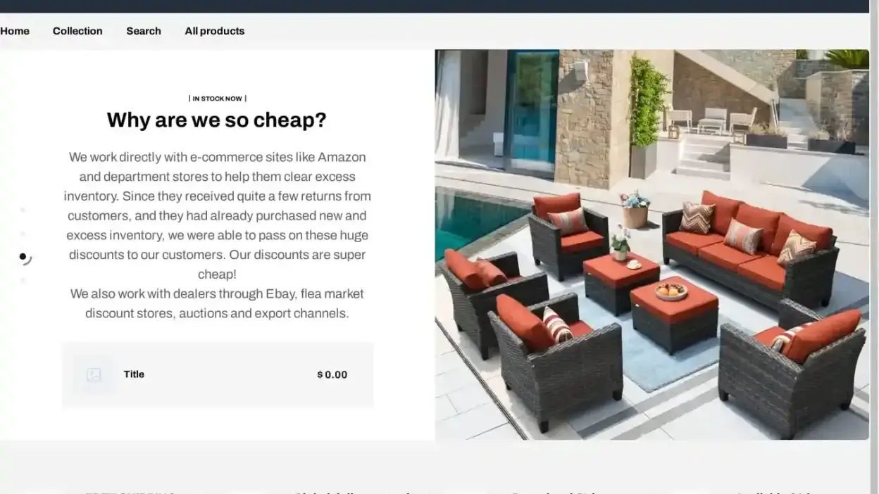 Screenshot of Non-Delivery scam website Preckmall.store