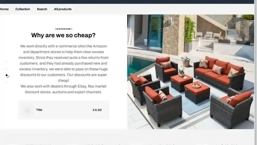 Screenshot of Non-Delivery scam website Preckmall.store