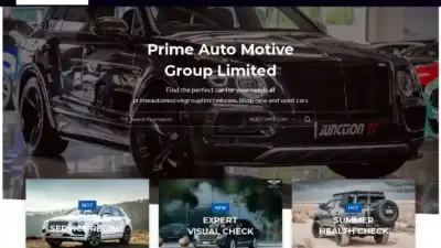 Screenshot of Automobile scam website Primeautomotivegrouplimited.com