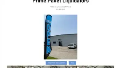 Screenshot of Liquidation scam website Primepaletliquidators.com