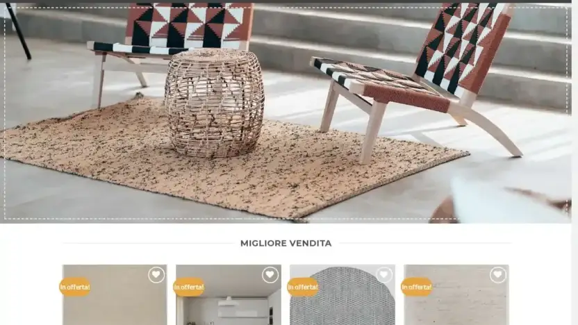 Screenshot of Non-Delivery scam website Prodottitappeti.com