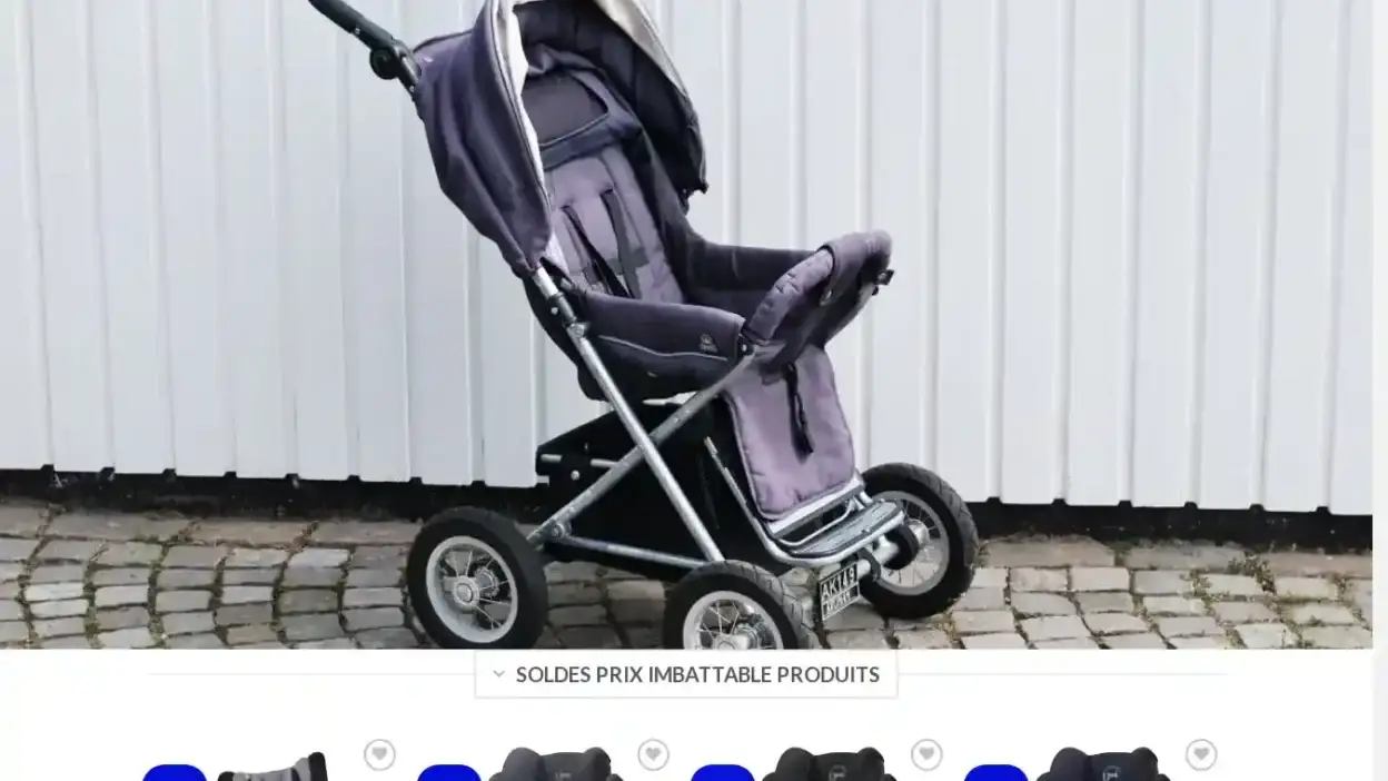 Screenshot of Non-Delivery scam website Produitsbaby.com