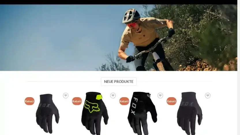Screenshot of Non-Delivery scam website Produktebike.com