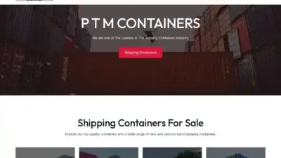 Screenshot of Container scam website Ptmcontainers.com