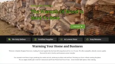 Screenshot of Non-Delivery scam website Qualityredgumfirewood.com