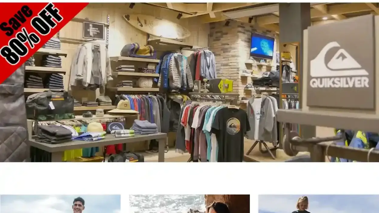 Screenshot of Non-Delivery scam website Quiksilverclothes.shop