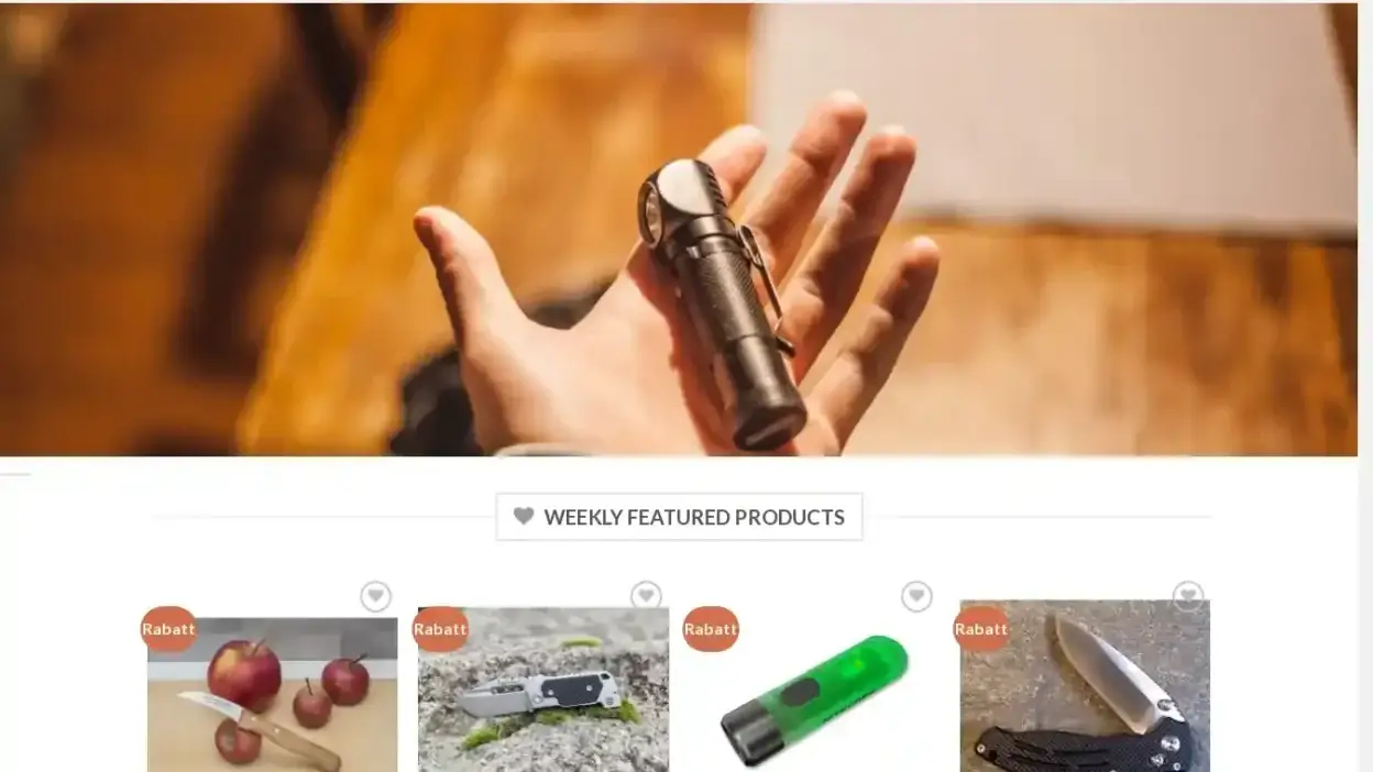 Screenshot of Non-Delivery scam website Rabattdemesser.com