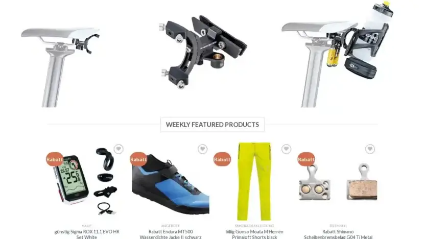 Screenshot of Sport scam website Rabattfahrradsport.com