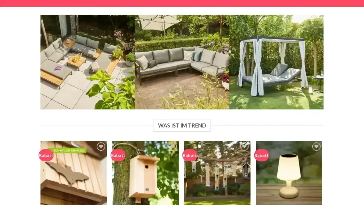 Screenshot of Non-Delivery scam website Rabattgarden.com