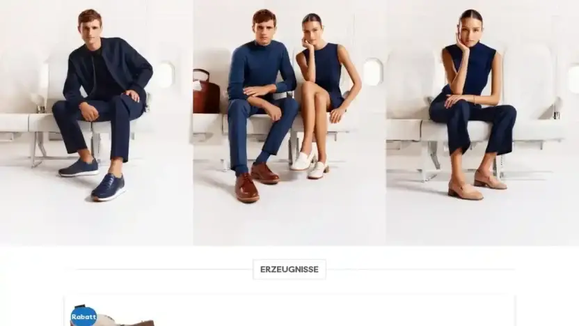 Screenshot of Non-Delivery scam website Rabattschuhede.com