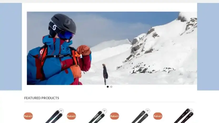 Screenshot of Non-Delivery scam website Rabattskisde.com