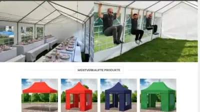 Screenshot of Non-Delivery scam website Rabattzelte.com