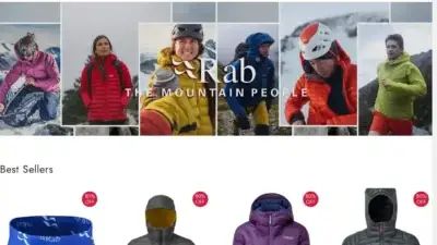 Screenshot of Non-Delivery scam website Rabcloth.store