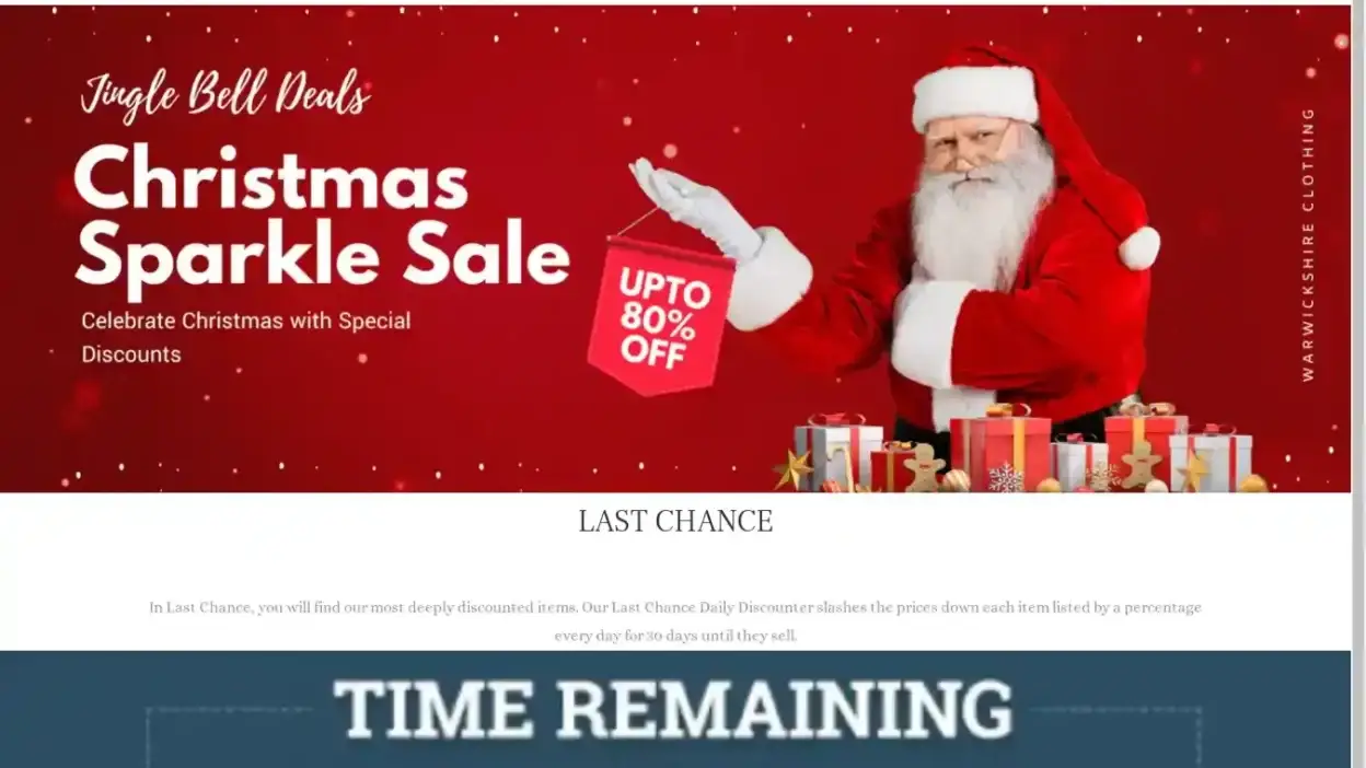 Screenshot of Non-Delivery scam website Rackonlinebag.com