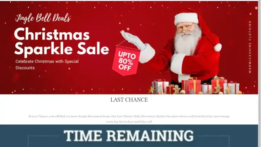 Screenshot of Non-Delivery scam website Rackonlinebag.com