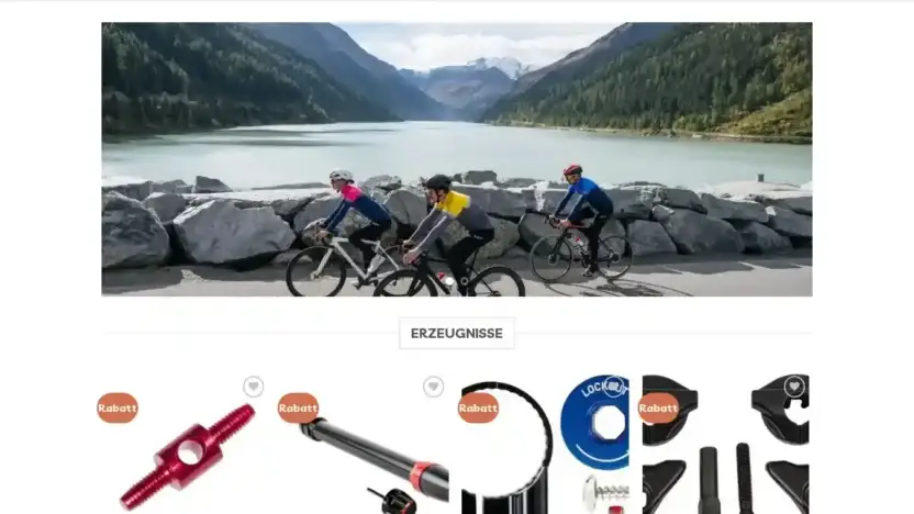 Screenshot of Non-Delivery scam website Radfahrradwelt.com