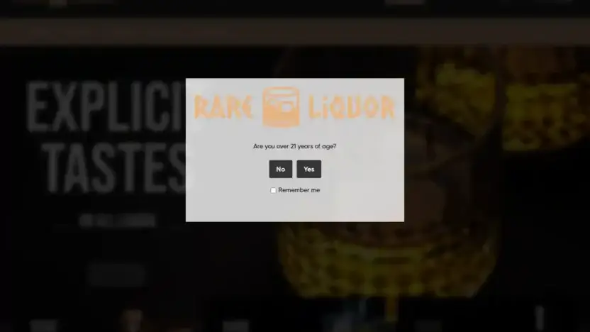 Screenshot of Whisky scam website Rare-liquor.com