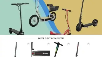Screenshot of Non-Delivery scam website Razorscootershop.com