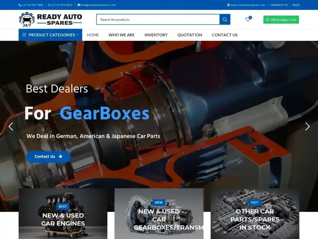 readyautospares-com Alternative Text