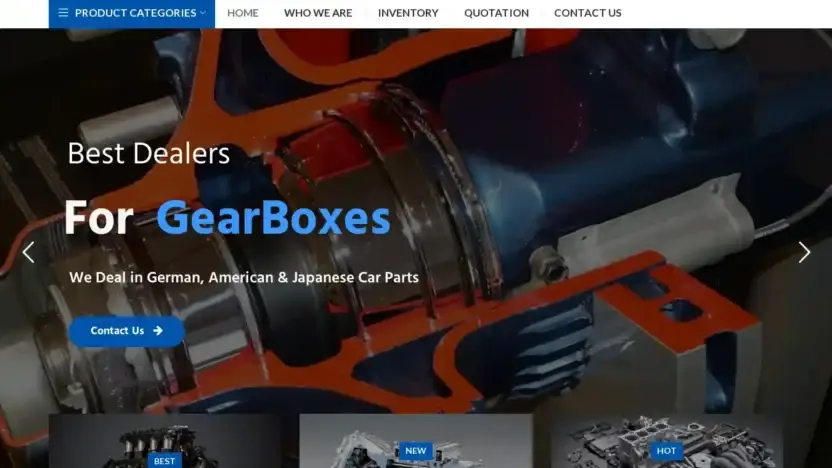 Screenshot of Automobile scam website Readyautospares.com